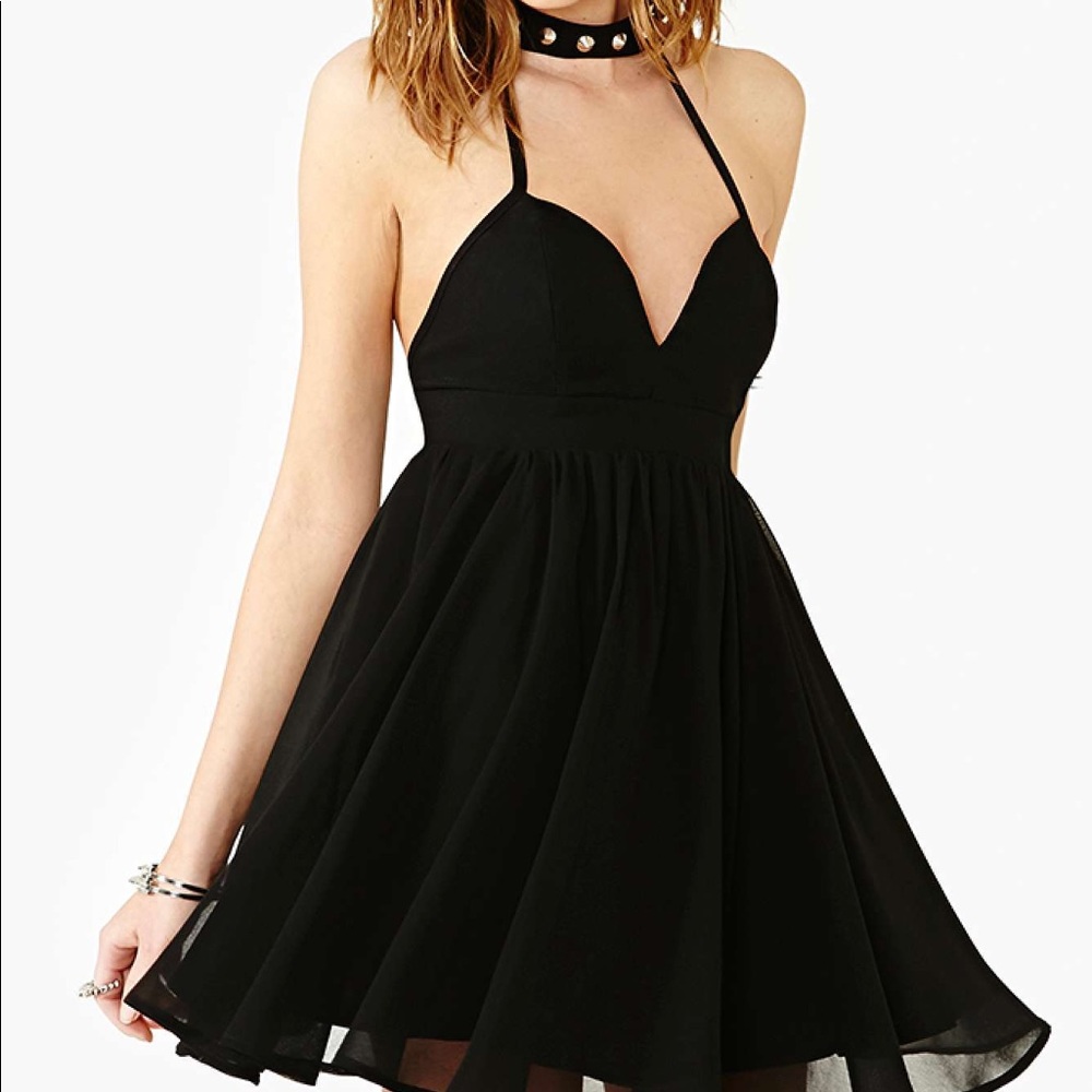 Nasty Gal Studded Collar Mini Dress